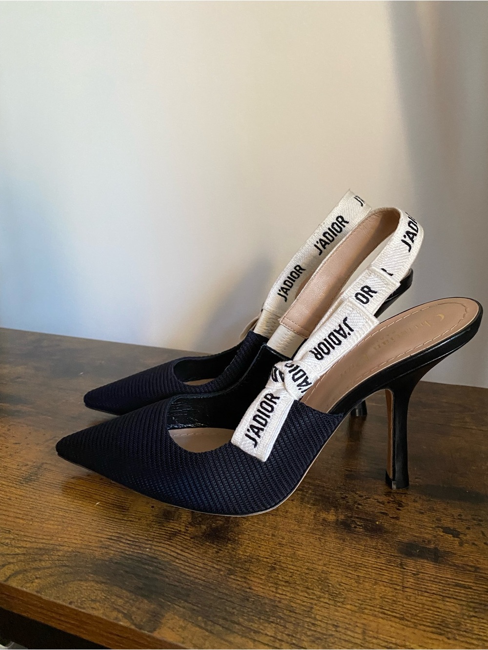 Dior “J'Adior” Black Pointed Slingback Heels
